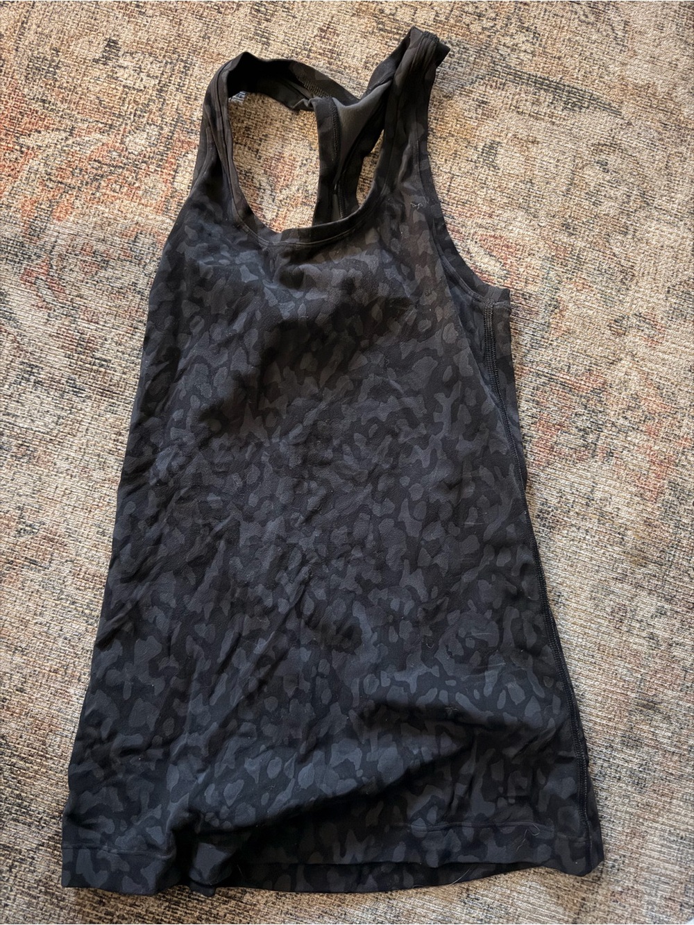 lululemon athletica Black Subtle Camo Racerback Tank